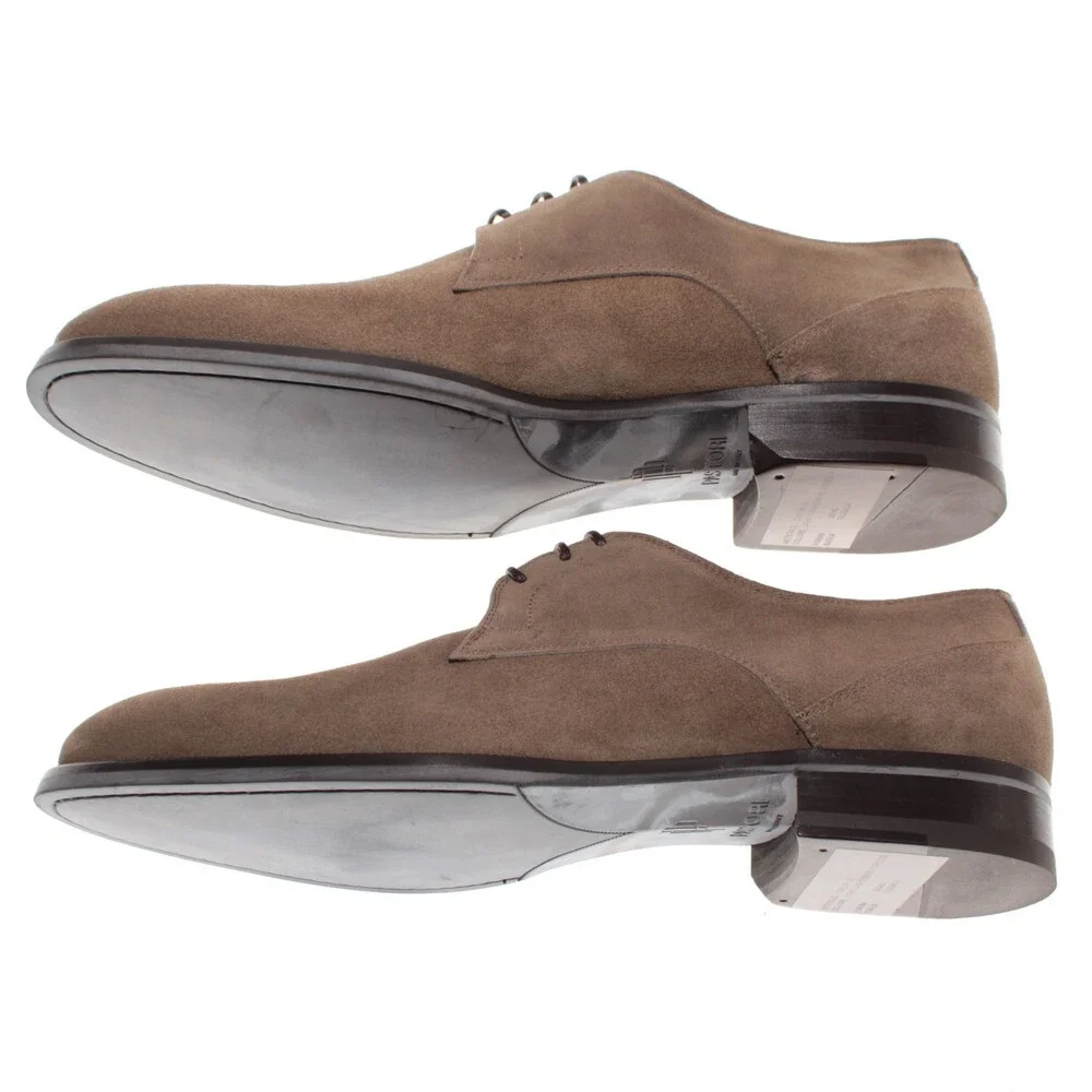 Pastori NWB Lace Up Derby Dress Shoes Size 9 US In Brown Suede Made in Italy